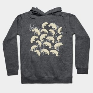 Lamentino the manatee pattern - lots and lots of manatees Hoodie